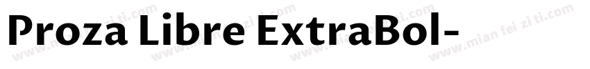 Proza Libre ExtraBol字体转换
